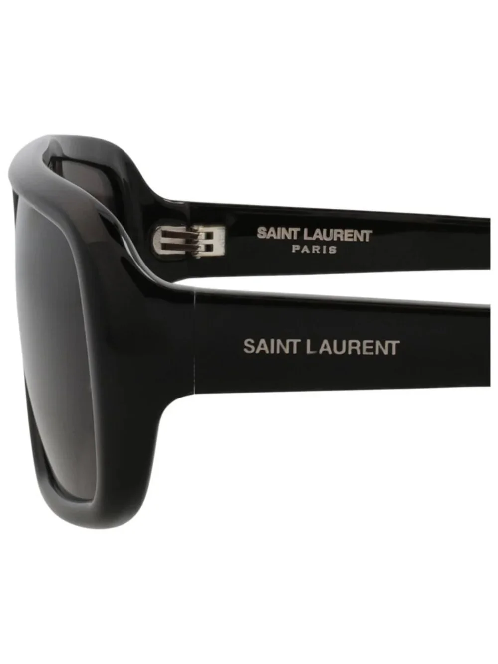 New Saint Laurent Women's Sunglasses Aviator Acetate Frame Black Black Black